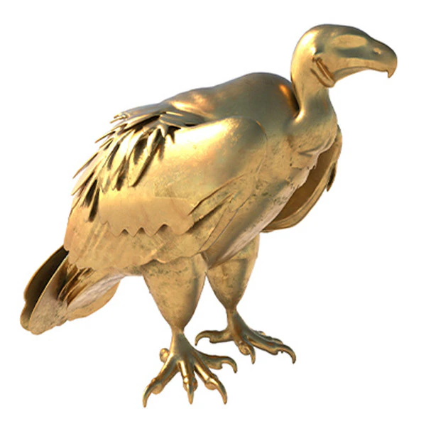 Vulture statue 3D Model .c4d .max .obj .3ds .fbx .stl .blend 