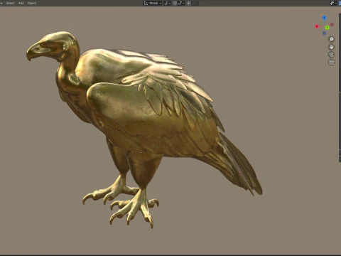 Vulture statue 3D Model