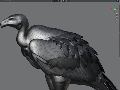 Vulture statue 3D Модель