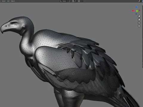 Vulture statue 3D Model