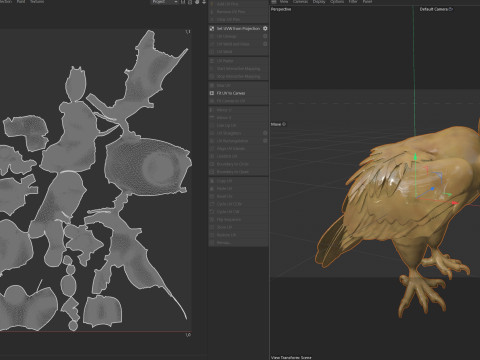 Vulture statue 3D Модель