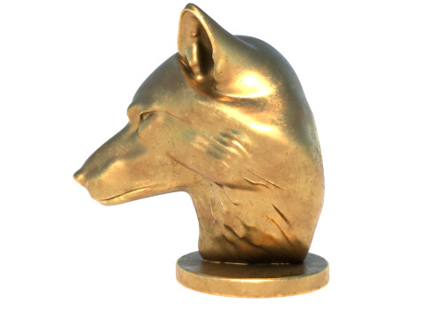 Wolf head bust statue 3D Model