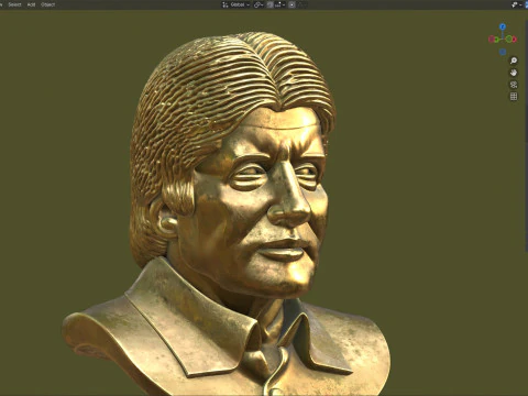 Amitabh statue 3D Model