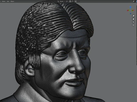 Amitabh statue 3D Model