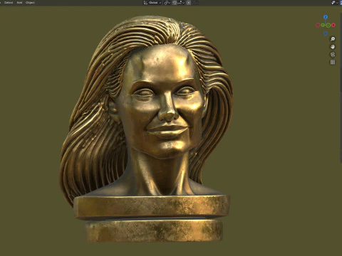 Angelina statue 3D Model