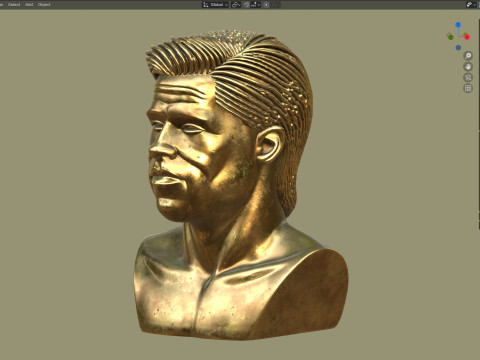 Brad pitt statue 3D 模型