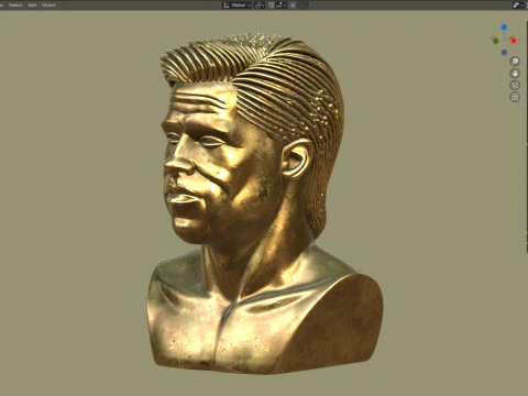 Brad pitt statue 3D Model