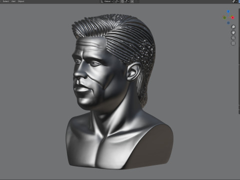 Brad pitt statue 3D 模型