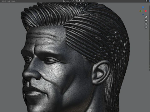 Brad pitt statue 3D Model