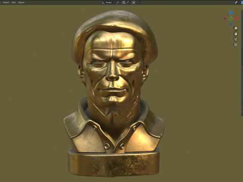 Clint statue Model 3D