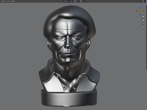 Clint statue Model 3D
