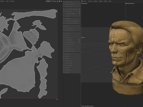 Clint statue Model 3D