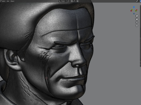 Clint statue Model 3D