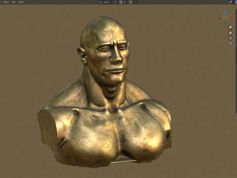 Dwyane statue 3D Model