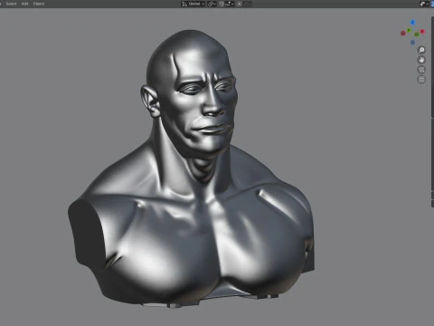 Dwyane statue 3D Model