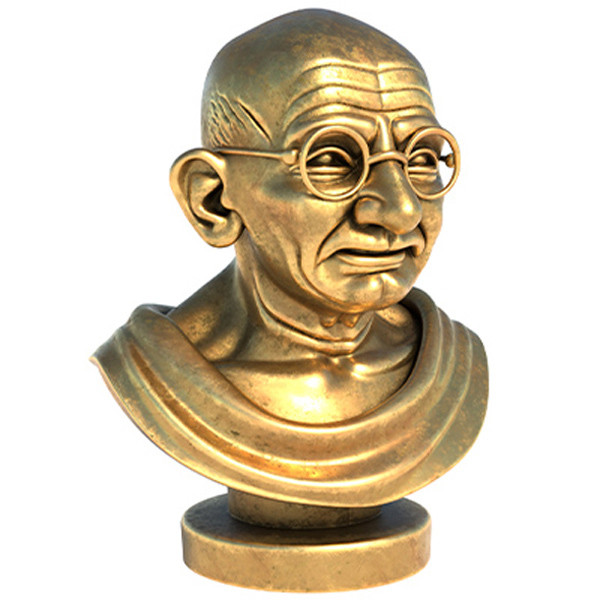 Gandhi statue Model 3D .c4d .max .obj .3ds .fbx .stl .blend 