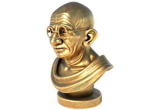 간디 동상 3D 모델