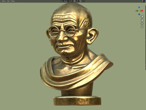 Gandhi statue Model 3D