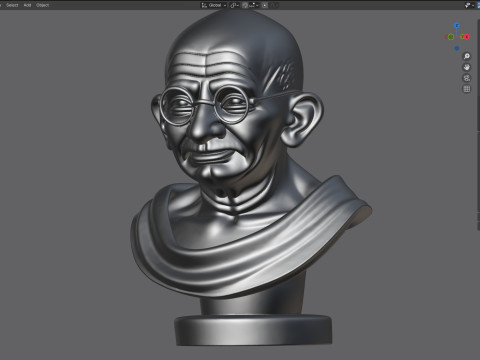 Gandhi statue Model 3D