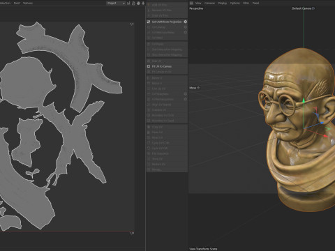 Gandhi statue Model 3D