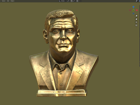George Clooney statue Model 3D
