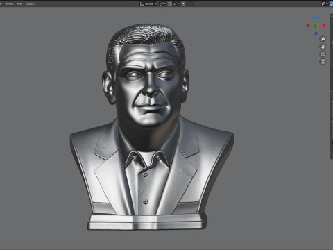 George Clooney statue Model 3D