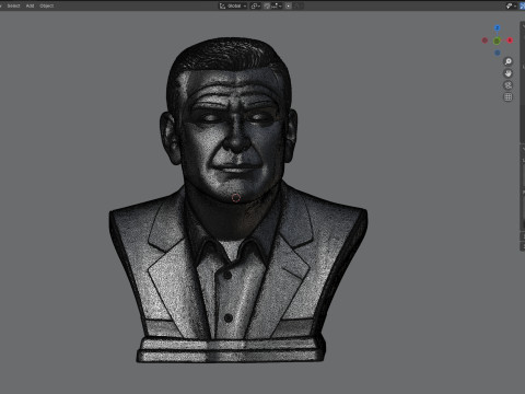 George Clooney statue Model 3D