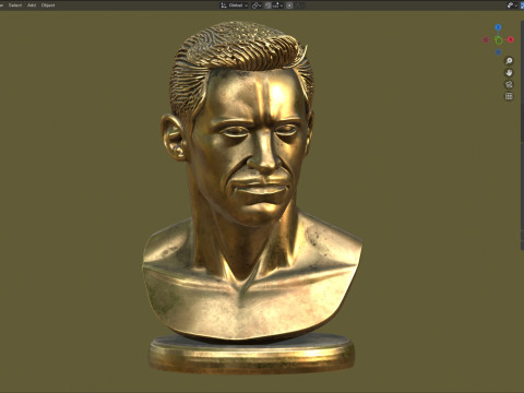 Hugh statue Model 3D