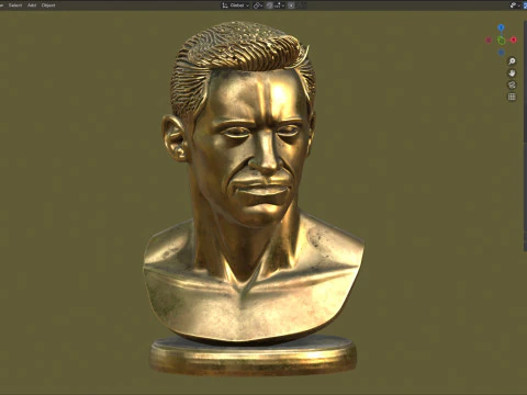 Hugh statue 3D Model