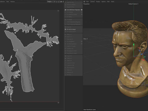 Hugh statue 3D Model