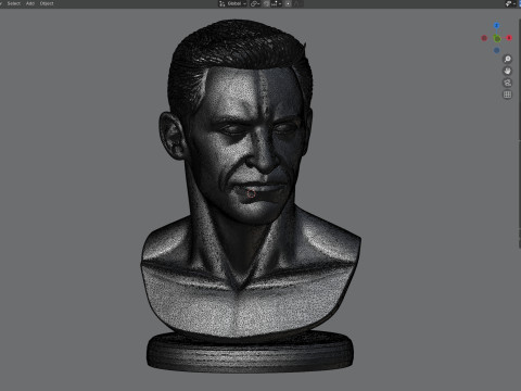 Hugh statue Model 3D