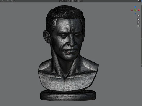 Hugh statue 3D Model