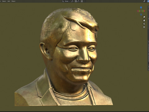 Jet li statue 3D 模型