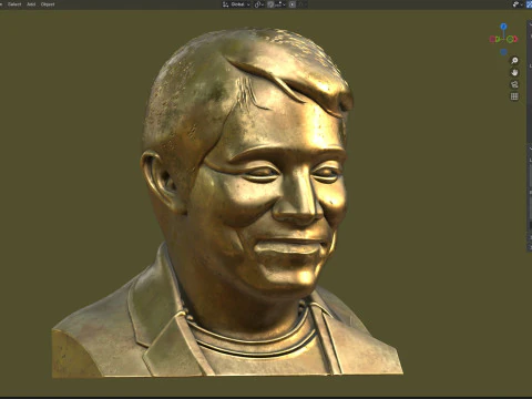 Jet li statue 3D Model