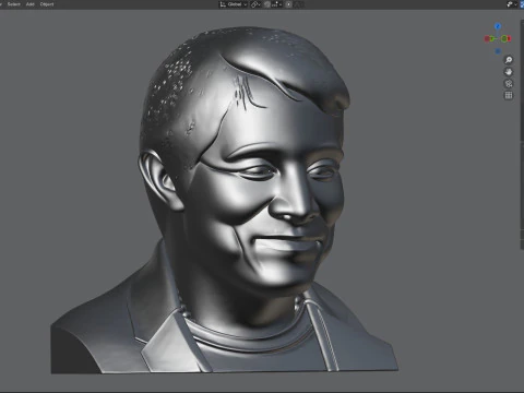 Jet li statue 3D Model
