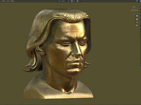 estatua de johnny depp Modelo 3D