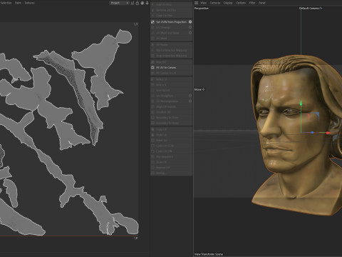 Jonny depp statue 3D Modell
