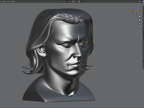 Jonny depp statue 3D Modell