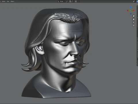 estatua de johnny depp Modelo 3D