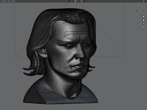 Jonny depp statue 3D Modell