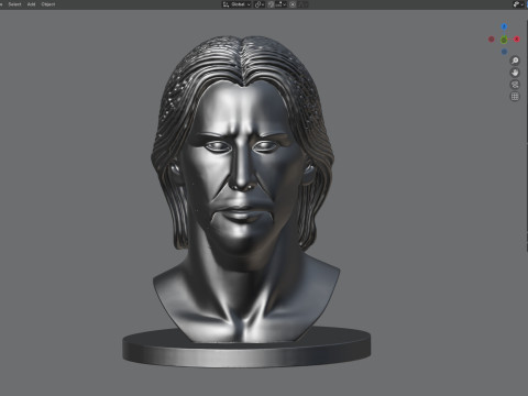 Keanu Reeves statue 3D Model
