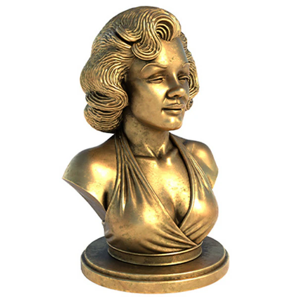 Marilyn Monroe statue 3D Model .c4d .max .obj .3ds .fbx .stl .blend 
