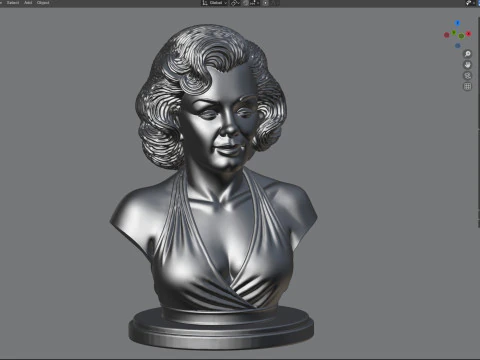 Marilyn Monroe statue 3D Model