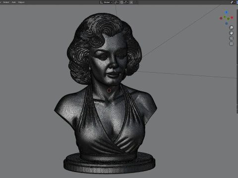 Marilyn Monroe statue 3D Model