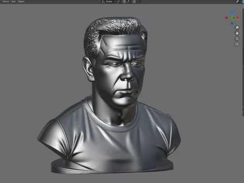 Mark Wahlberg statue 3D Model