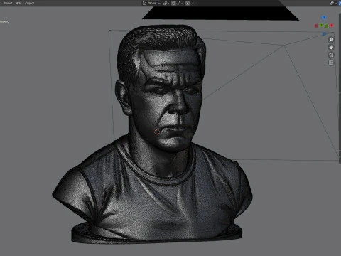 Mark Wahlberg statue 3D Model