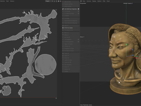 Michelle Yeoh statue 3D Model