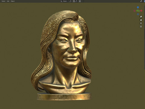 Michelle Yeoh statue 3D Model