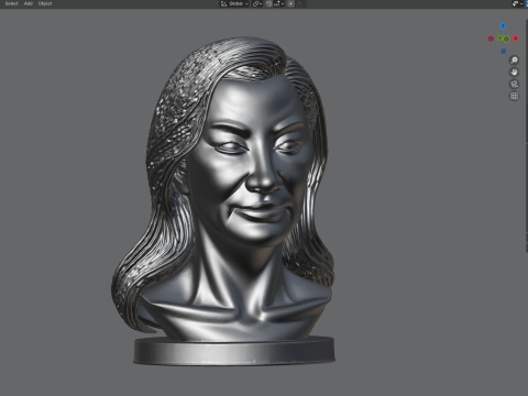 Michelle Yeoh statue 3D Model