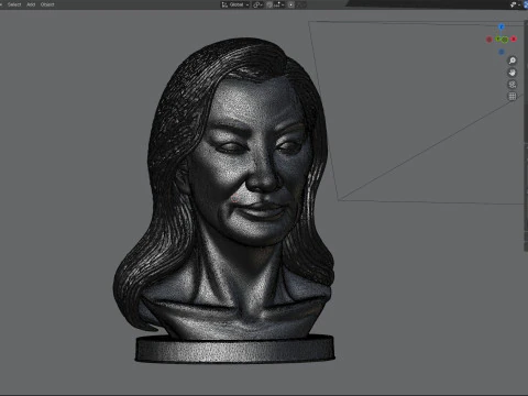 Michelle Yeoh statue 3D Model
